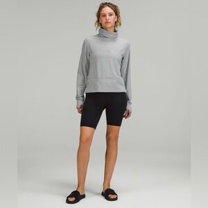 Lululemon rulu pullover 8 gray chic cowl winter fall casual comfy yoga lounge